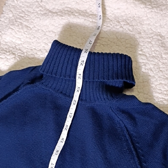 JEANNE PIERRE Deep Blue Turtleneck Sweater Size S - Picture 8 of 8